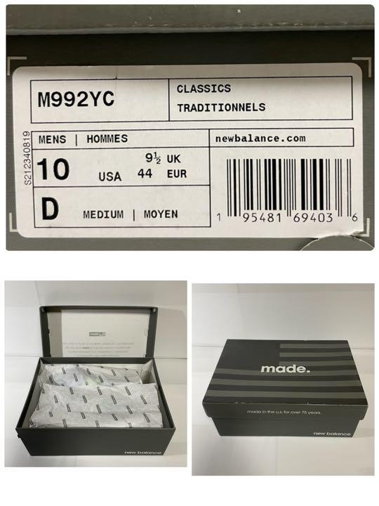 むらさきシ new balance M992YC made in U.S.A 28 68juK-m23913179924 シアン