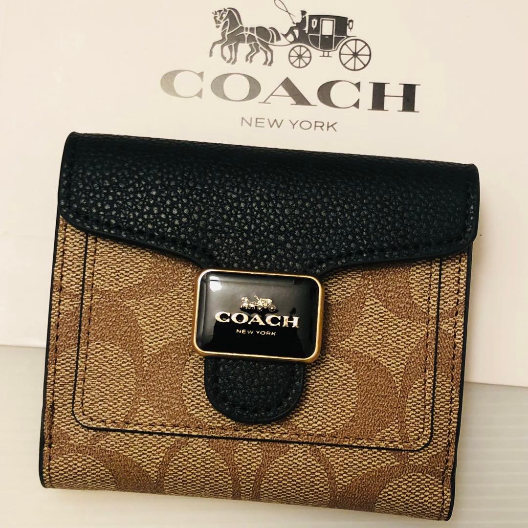 最新人気最新人気Coach コーチ折りたたみ財布 可愛いシグネチャー財布