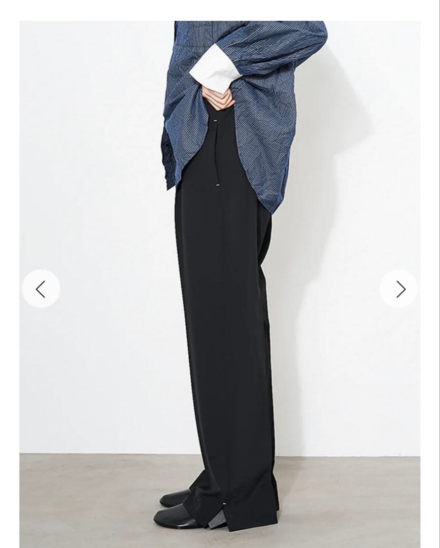 person&people サイドスリットスラックス