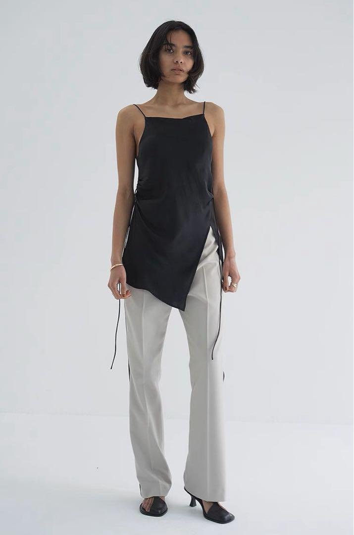 CLANE DRAPE SATIN CAMISOLE TOPS