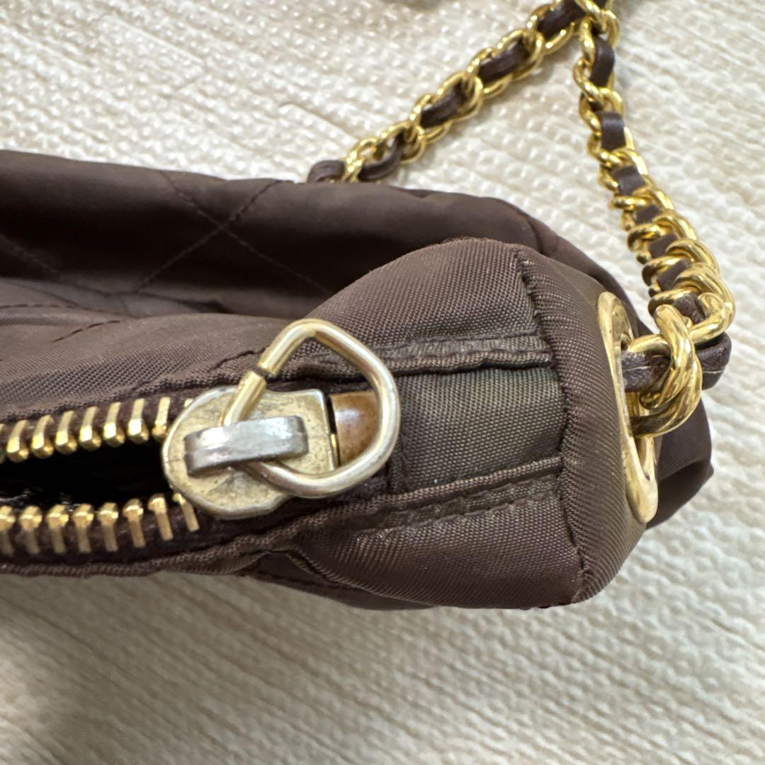 PRADA ブラウン チェーンショルダーバッグ