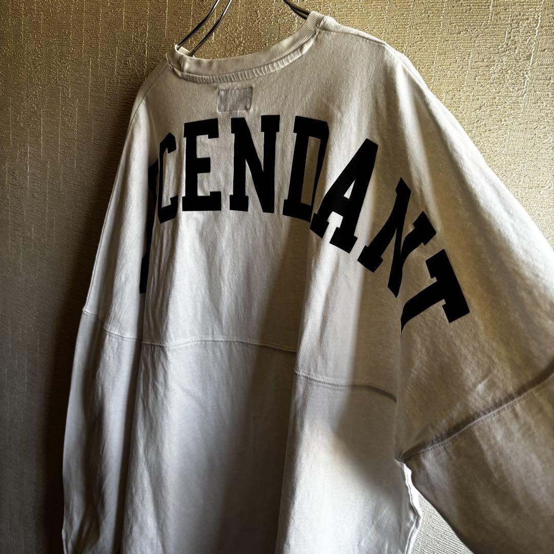 美品　DESCENDANT ディセンダント　オーバーサイズ 長袖　Tシャツ　白