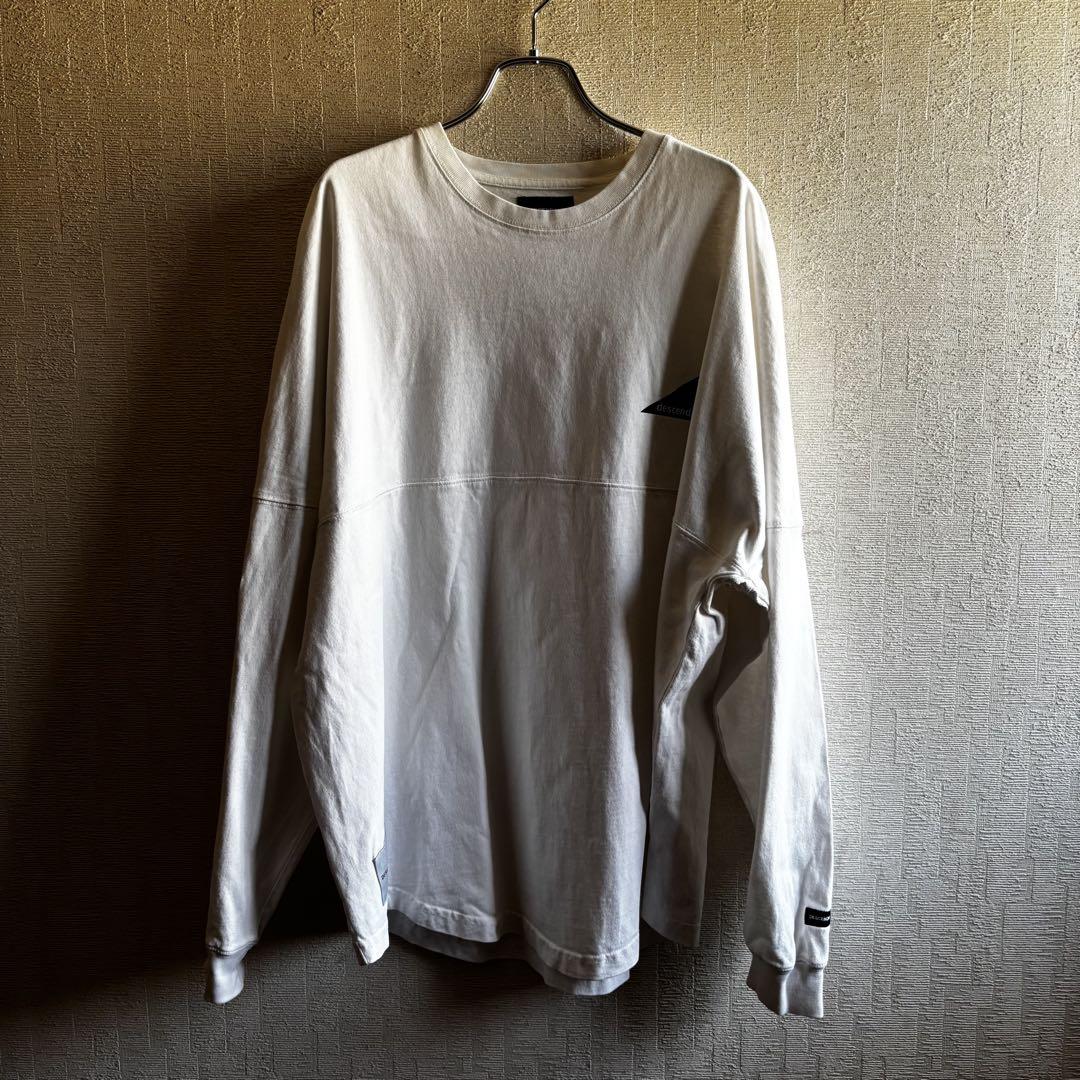 美品　DESCENDANT ディセンダント　オーバーサイズ 長袖　Tシャツ　白