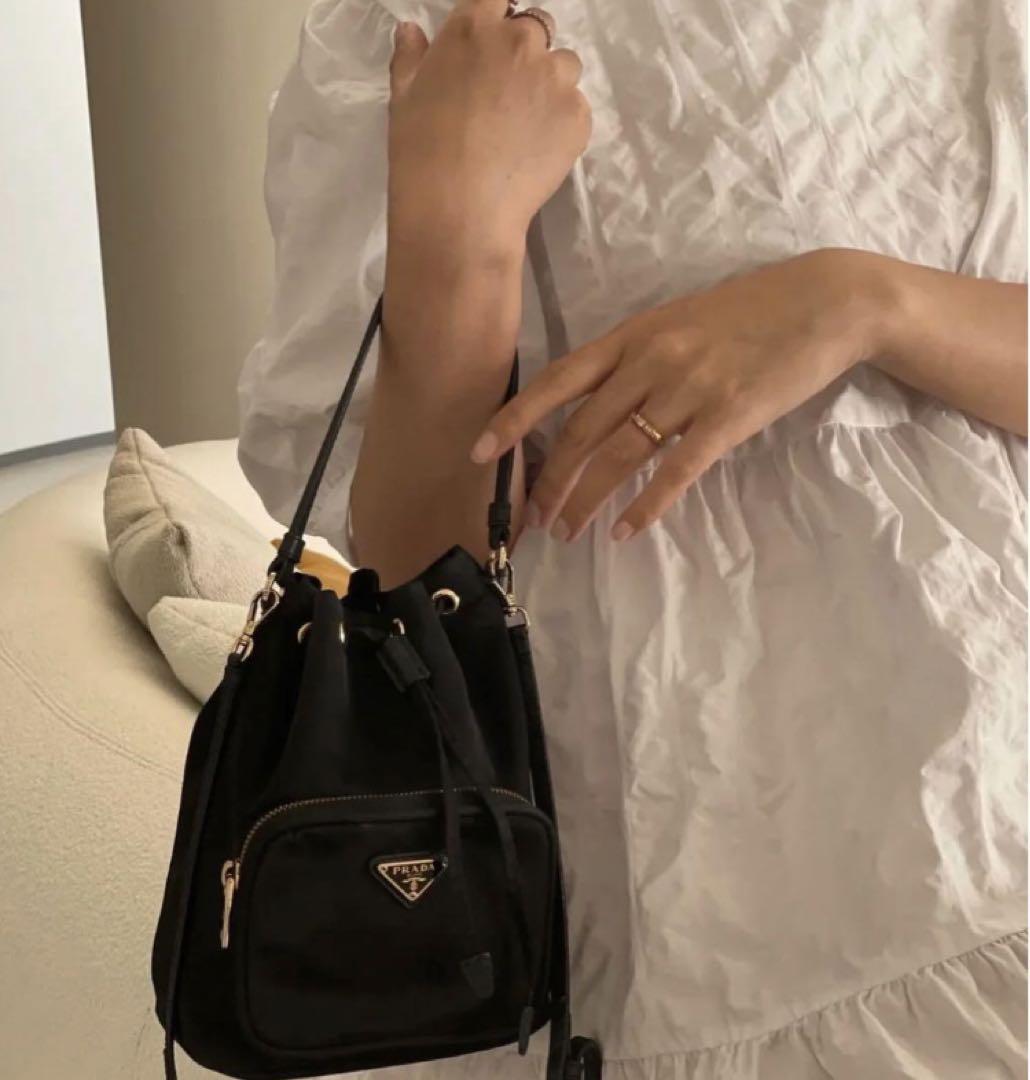 PRADA 2WAY ショルダーバッグ 巾着型 デュエット ナイロン