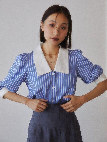 RANDEBOO／Formal puff blouse  BLU