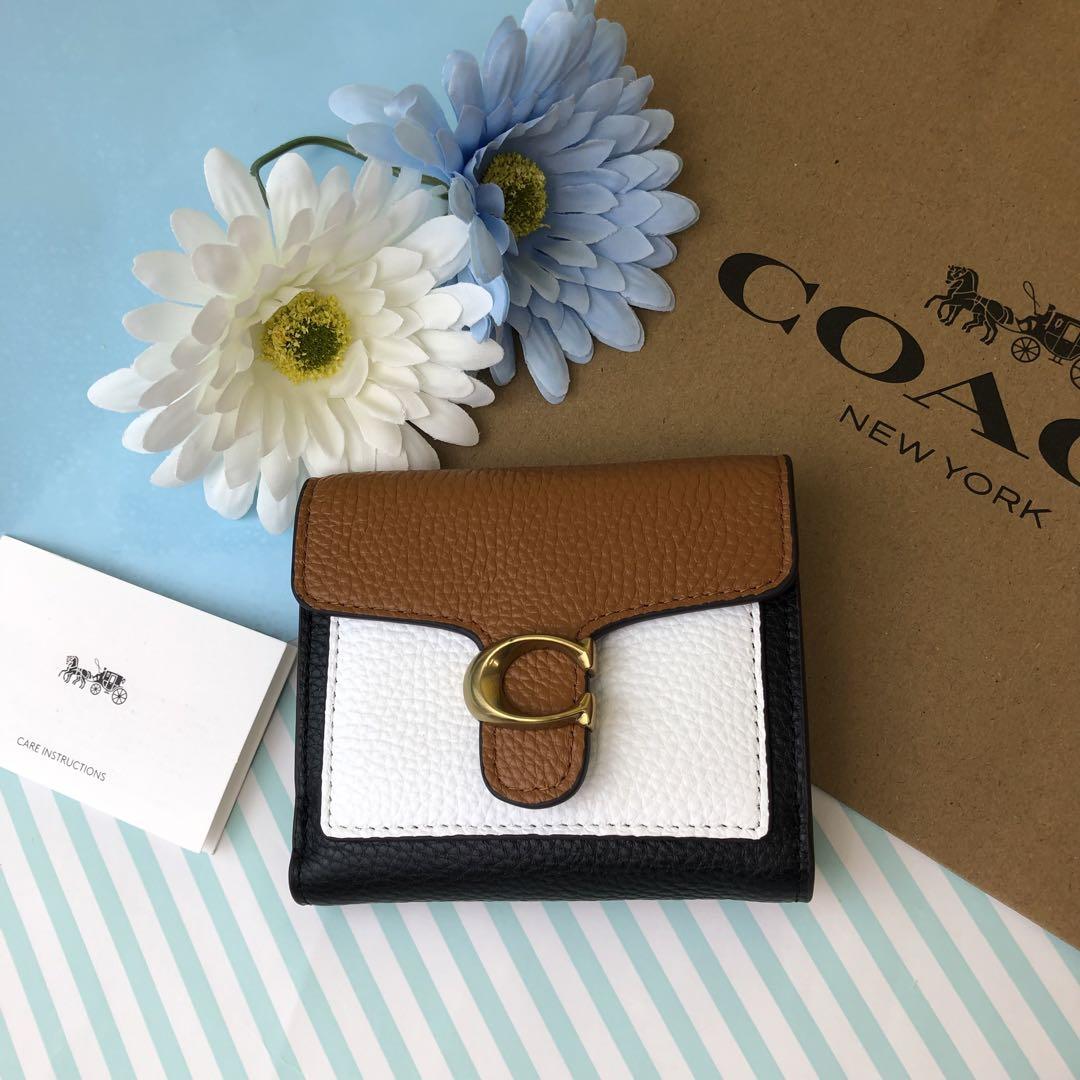 COACH コーチ ︎✿キャメル ホワイト 二つ折り財布