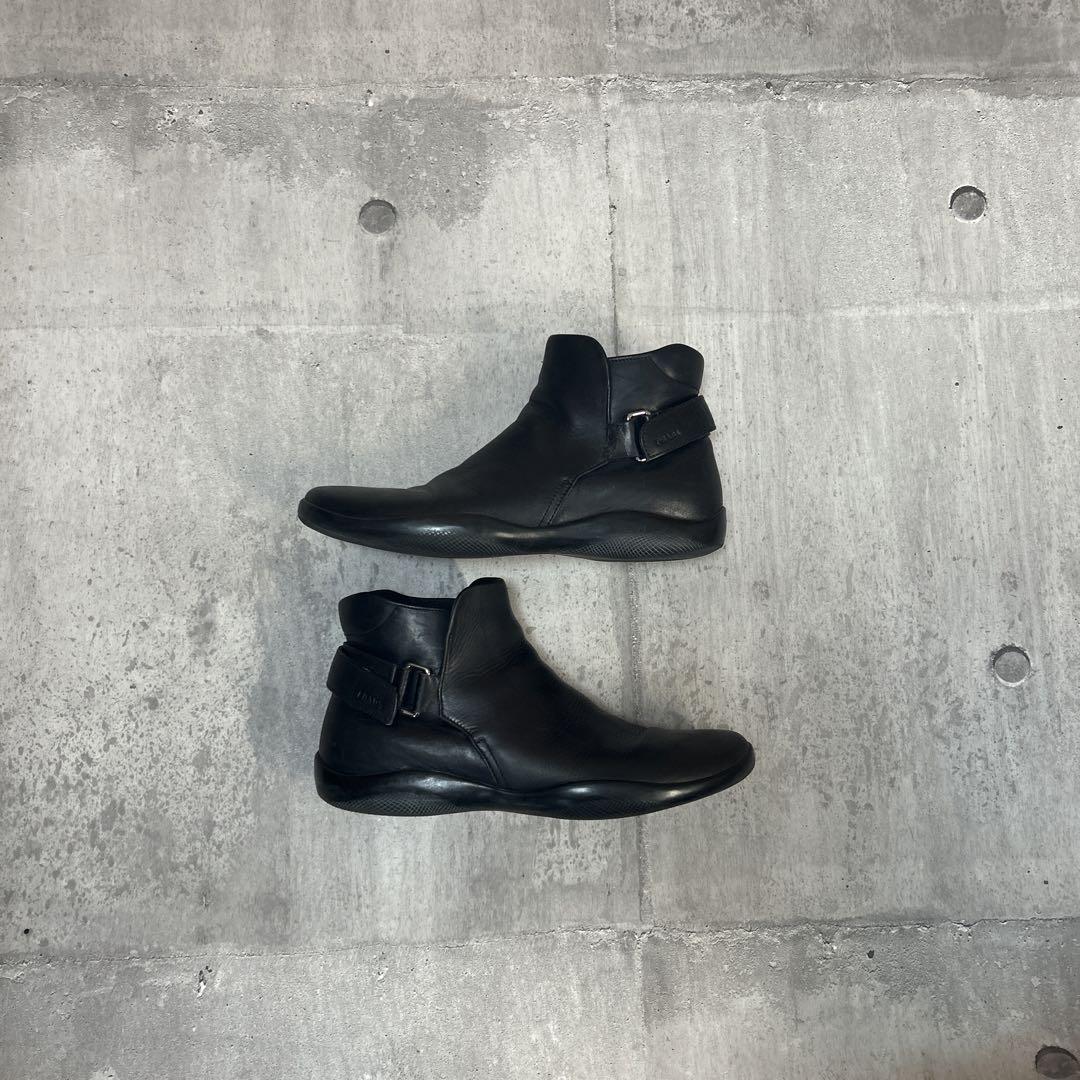 99aw archive prada leather boots tech