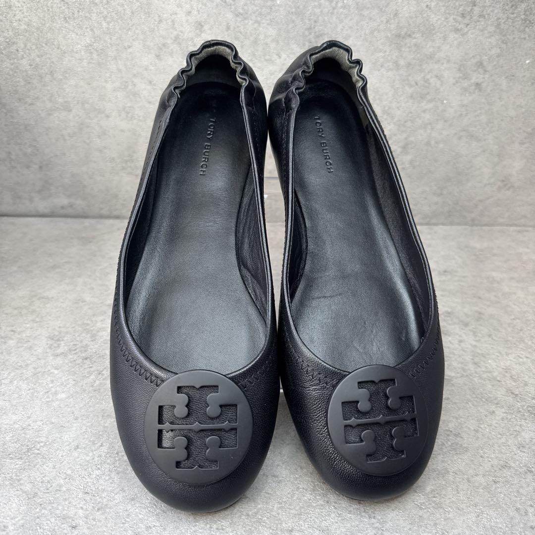 美品！TORY BURCH トリーバーチ　レザー アイコンフラットシューズ 8M