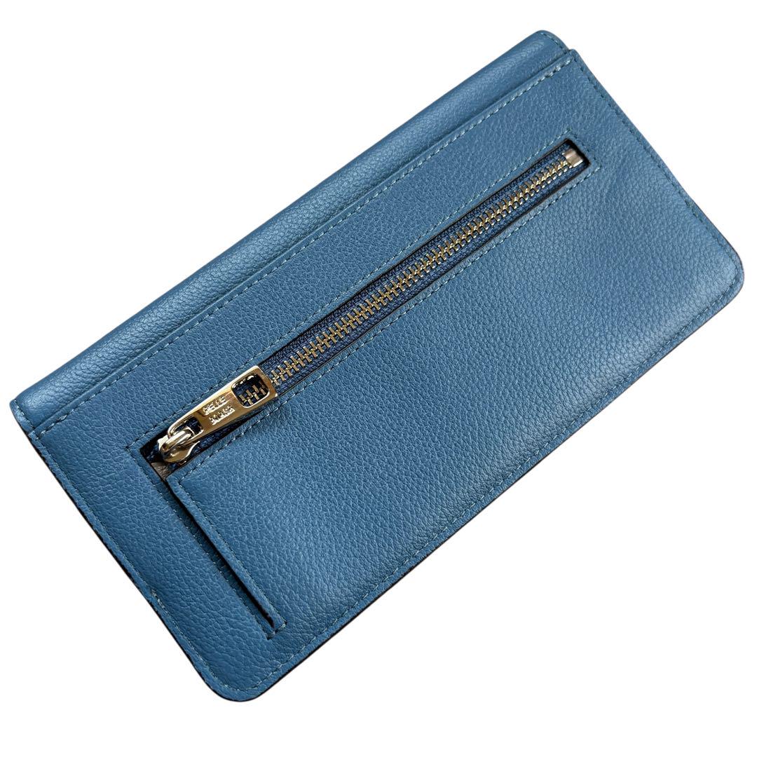 【未使用美品】PELLE BORSA ペレボルサ 牛革 スリムウォレット 長財布