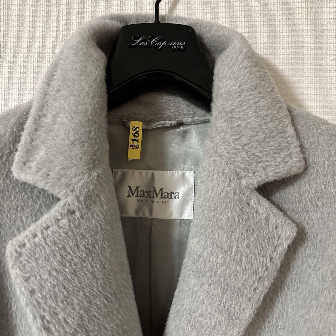 MaxMara マックスマーラライトグレー アルパカ ロングコート40