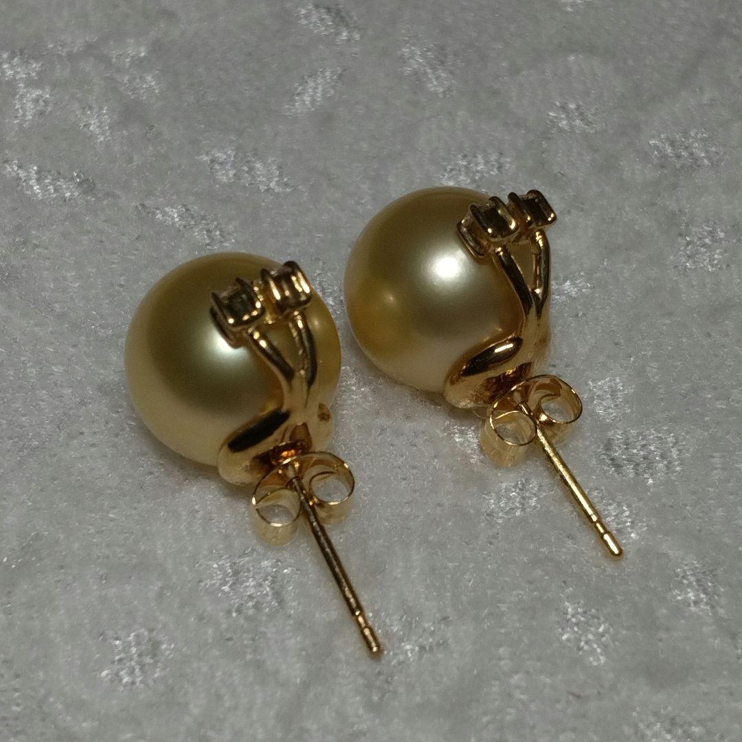 K18 ダイヤモンド ゴールデンパールピアス | hpproperty.co.uk