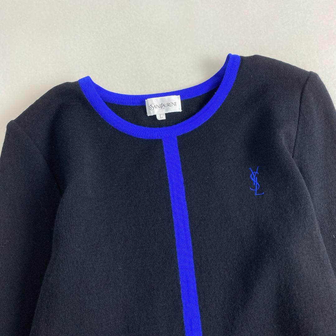 イヴサンローラン　ワンピース　ニットワンピース YSLロゴ