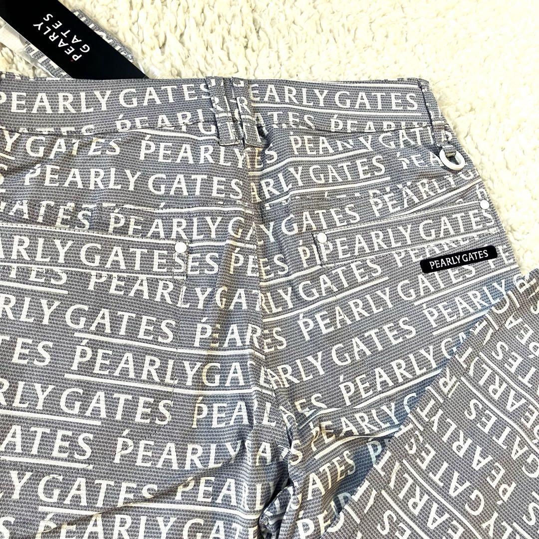【タグ付新品】PEARLYGATES 春夏　ロゴ柄 ロングパンツ ストレッチ　0