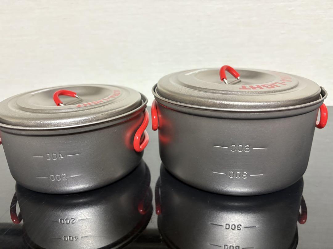 新品　EVERNEW チタンウルトラライトクッカーセットS ECA259R