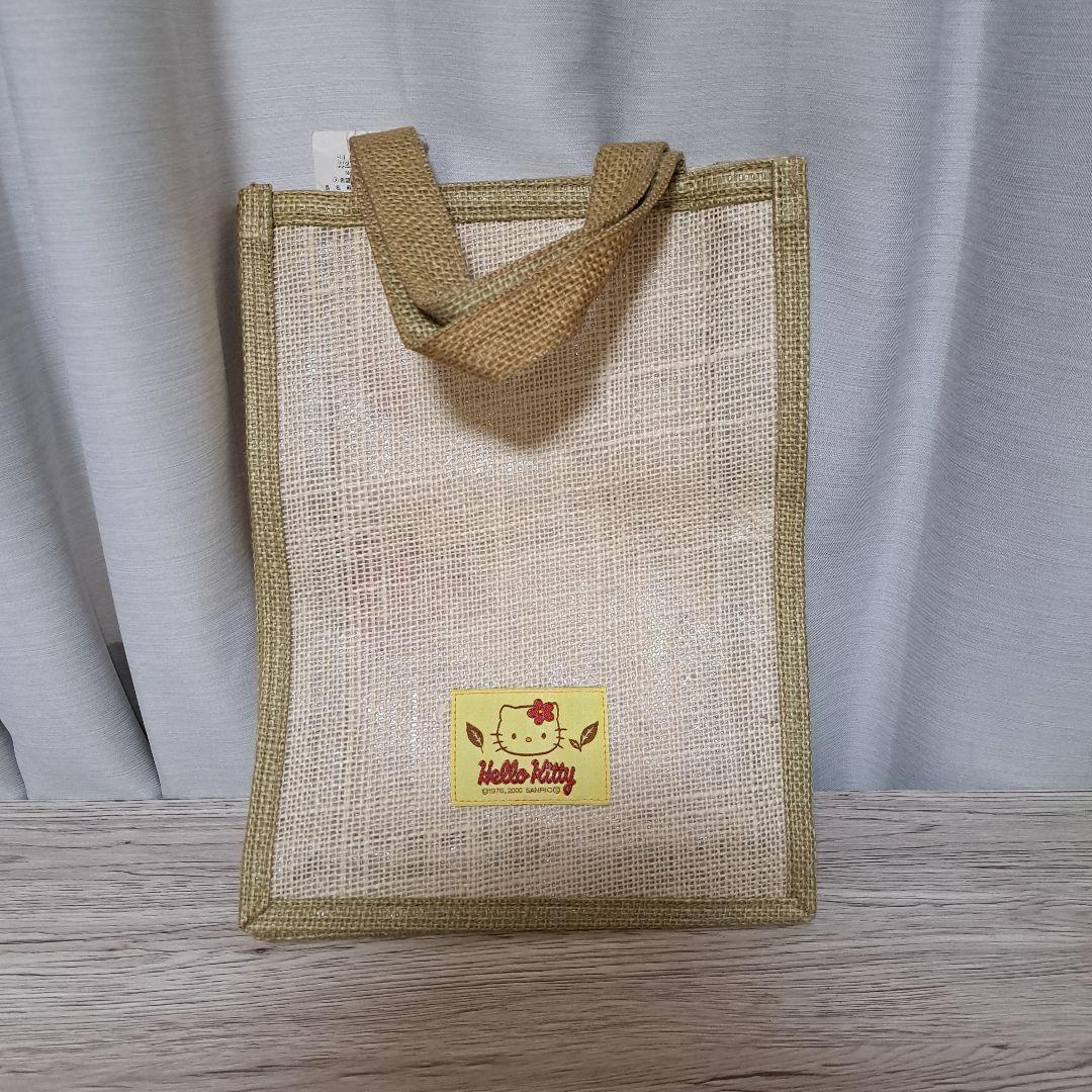 希少‼️レトロ❗新品❗ハローキティ麻トートバッグMサイズ&Lサイズセット2000 希少‼️レトロ❗新品❗ハローキティ麻トートバッグMサイズ&L