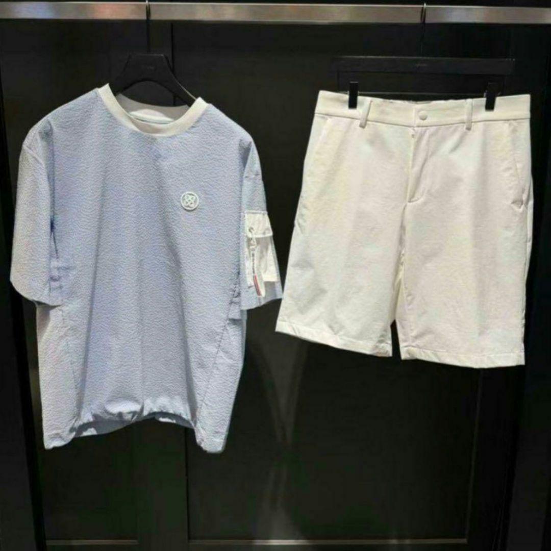 ジーフォアG/FORE ゴルフ メンズ シャツ 半袖 トップ パンツ 2点セット ジーフォアG/FORE ゴルフ メンズ シャツ 半袖 トップ パンツ 2点
