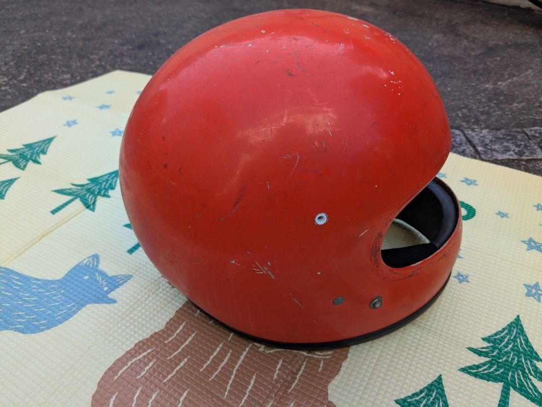 昭和レトロ SHOEI オレンジ フルフェイス 族ヘル