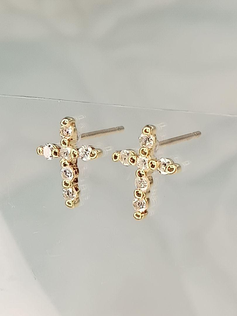 k18yg★天然ダイヤ0.20ct☆ピアス☆10