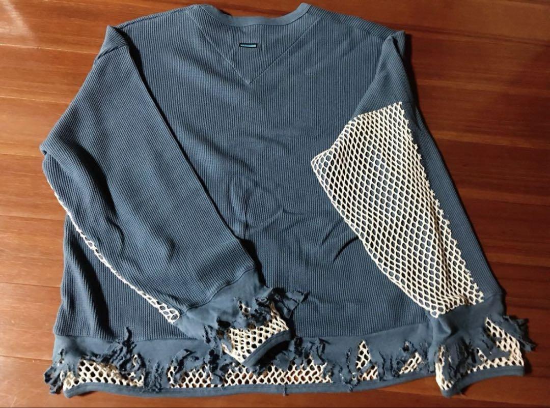 トップス MUZE RELAXED FIT WAFFLE MESH LONG SLEEVE