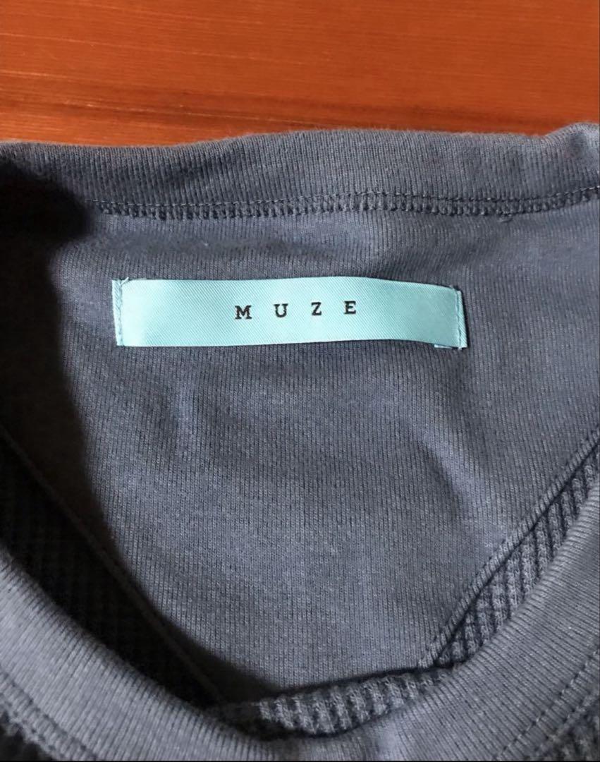 トップス MUZE RELAXED FIT WAFFLE MESH LONG SLEEVE
