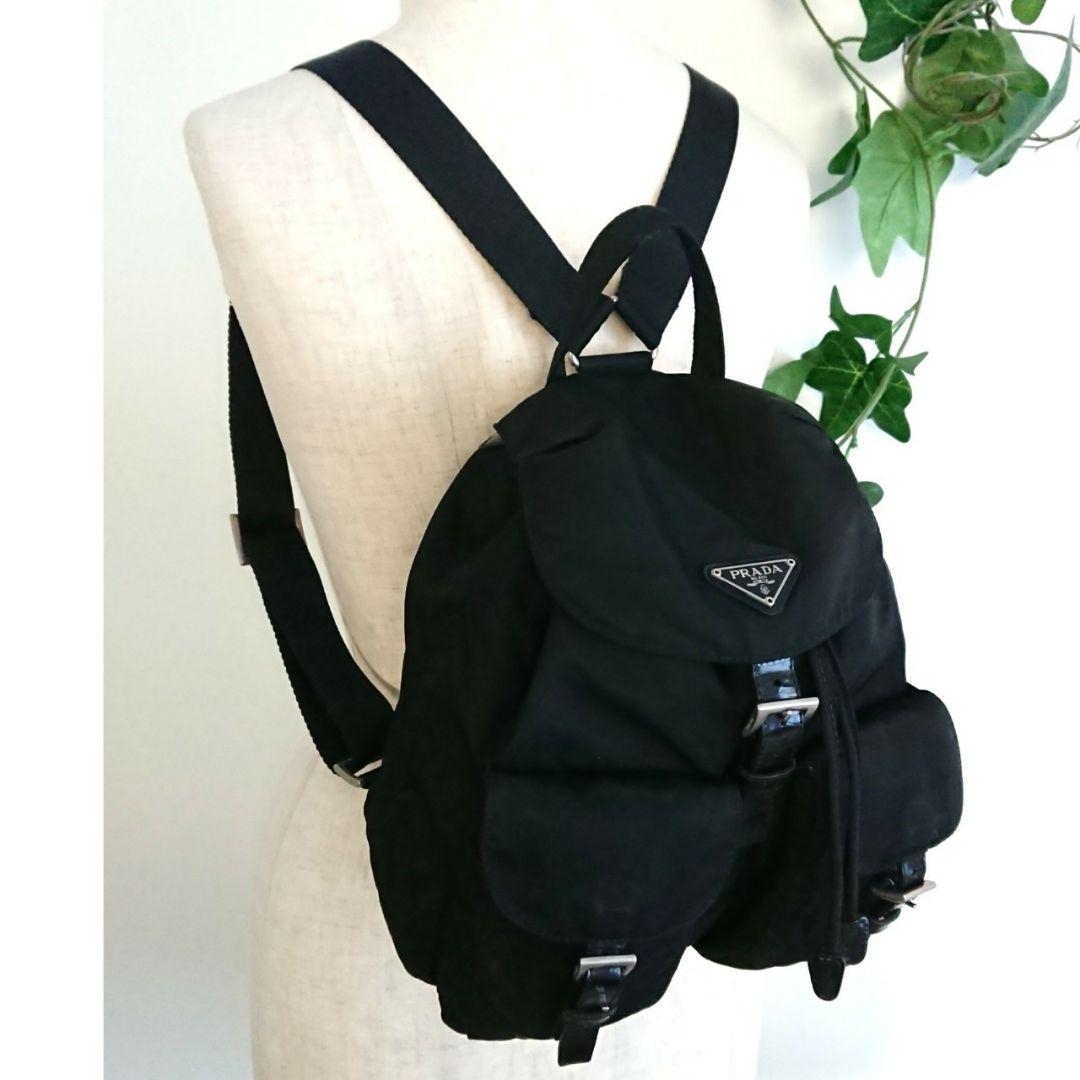 良品 レザー 黒 レディース メンズ rs5pm-m23955472400 PRADA リュック バッグ ナイロン 大特価在庫