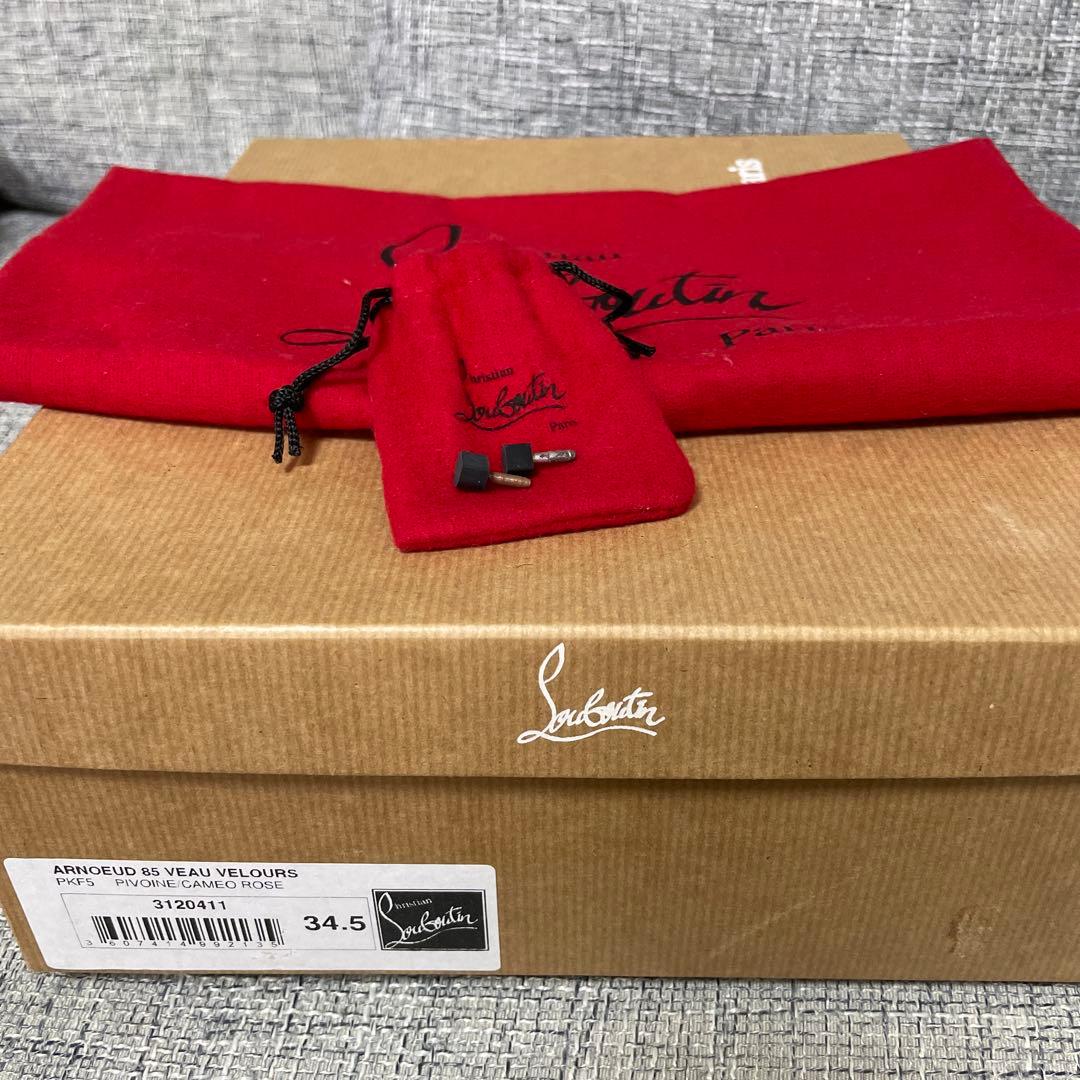 新品未使用 クリスチャン ルブタン ブーツ ピンク バイカラー スエード