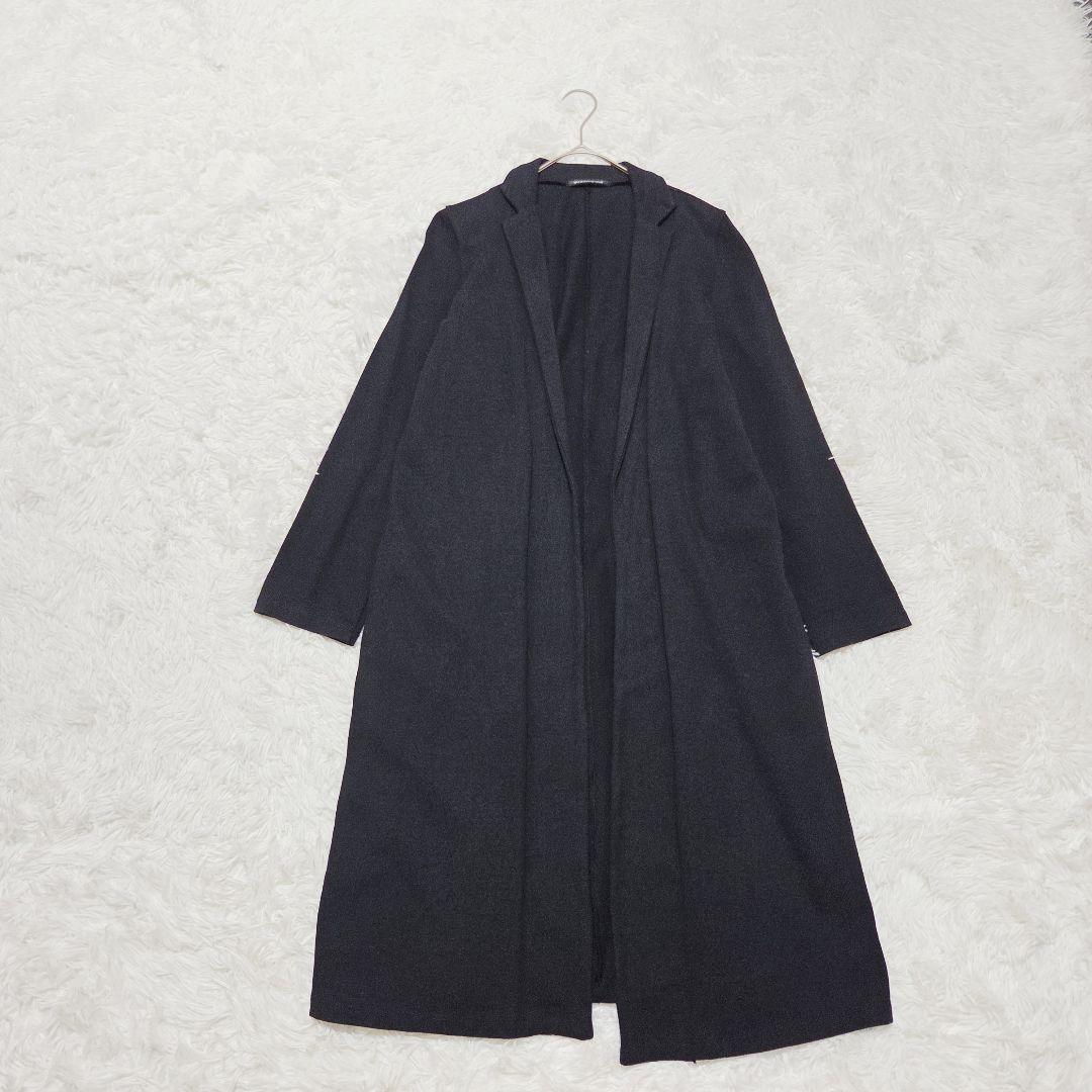 ミズイロインド】ロングコート F ブラック 黒 コットン100