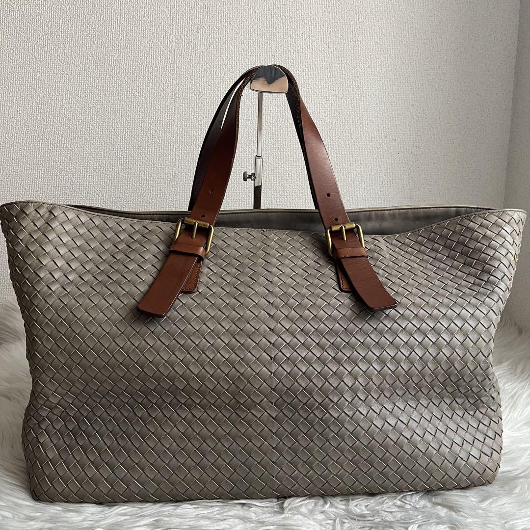 極美品✨️ BOTTGAVENETA  イントレチャート トートバッグ グレー