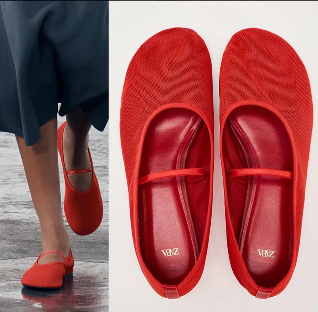 バレエシューズ MESH BALLET FLATS Mesh flat ballet shoes / メッシュフラットバレエシューズ