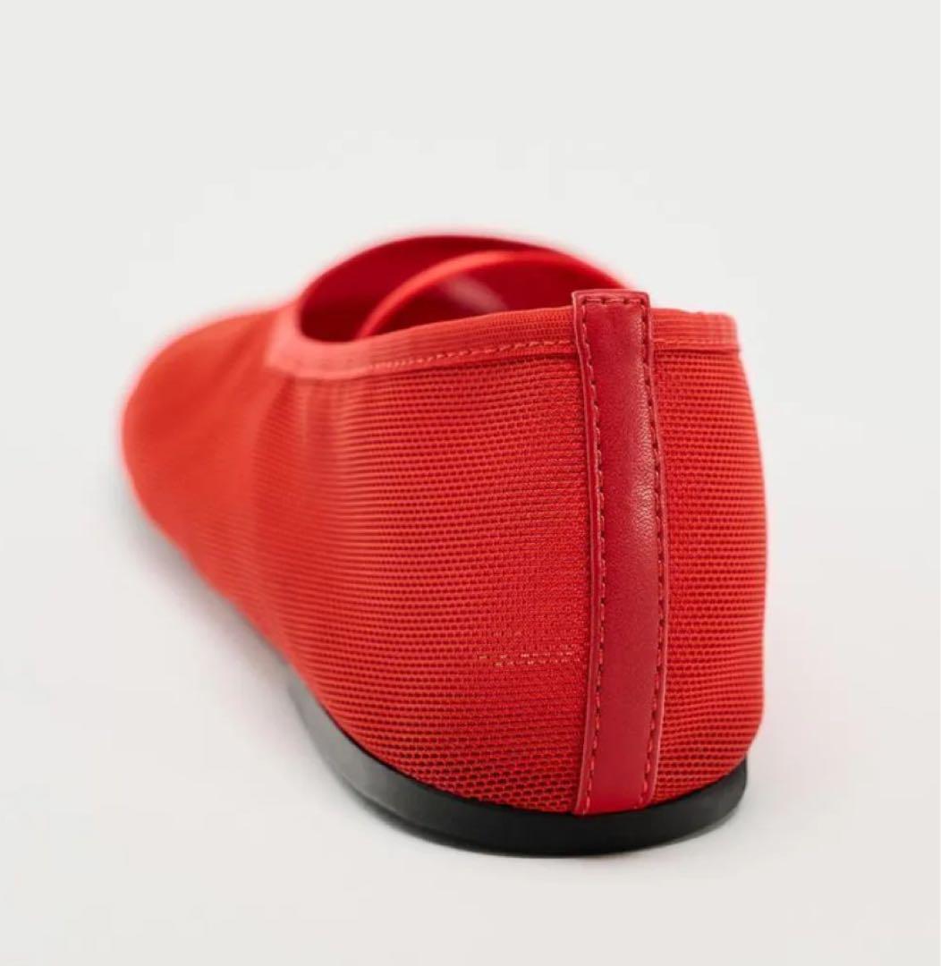 MESH BALLET FLATS メッシュ バレエシューズ zara - メルカリ