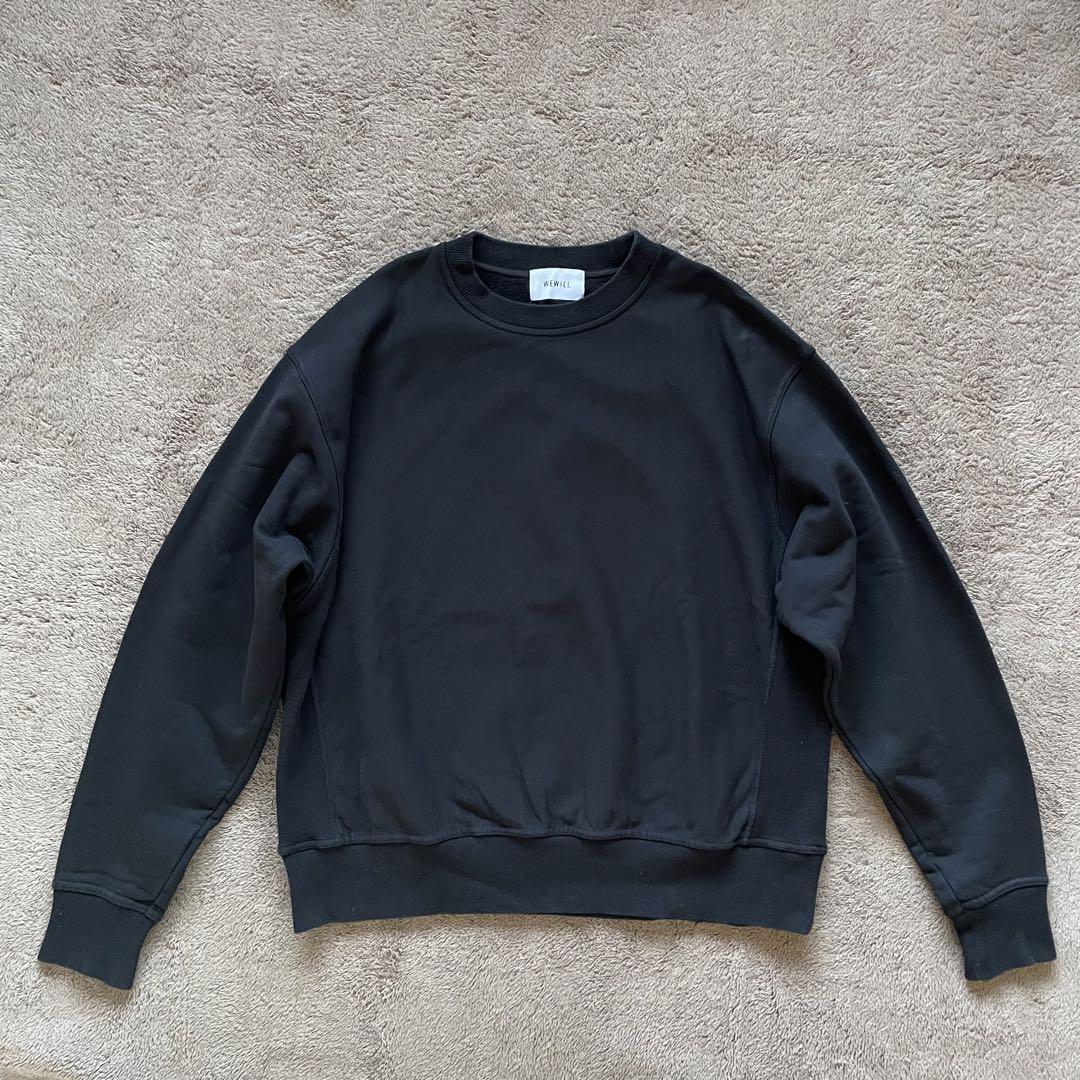 WEWILL  LOOSE SWEATSHIRT 黒　2
