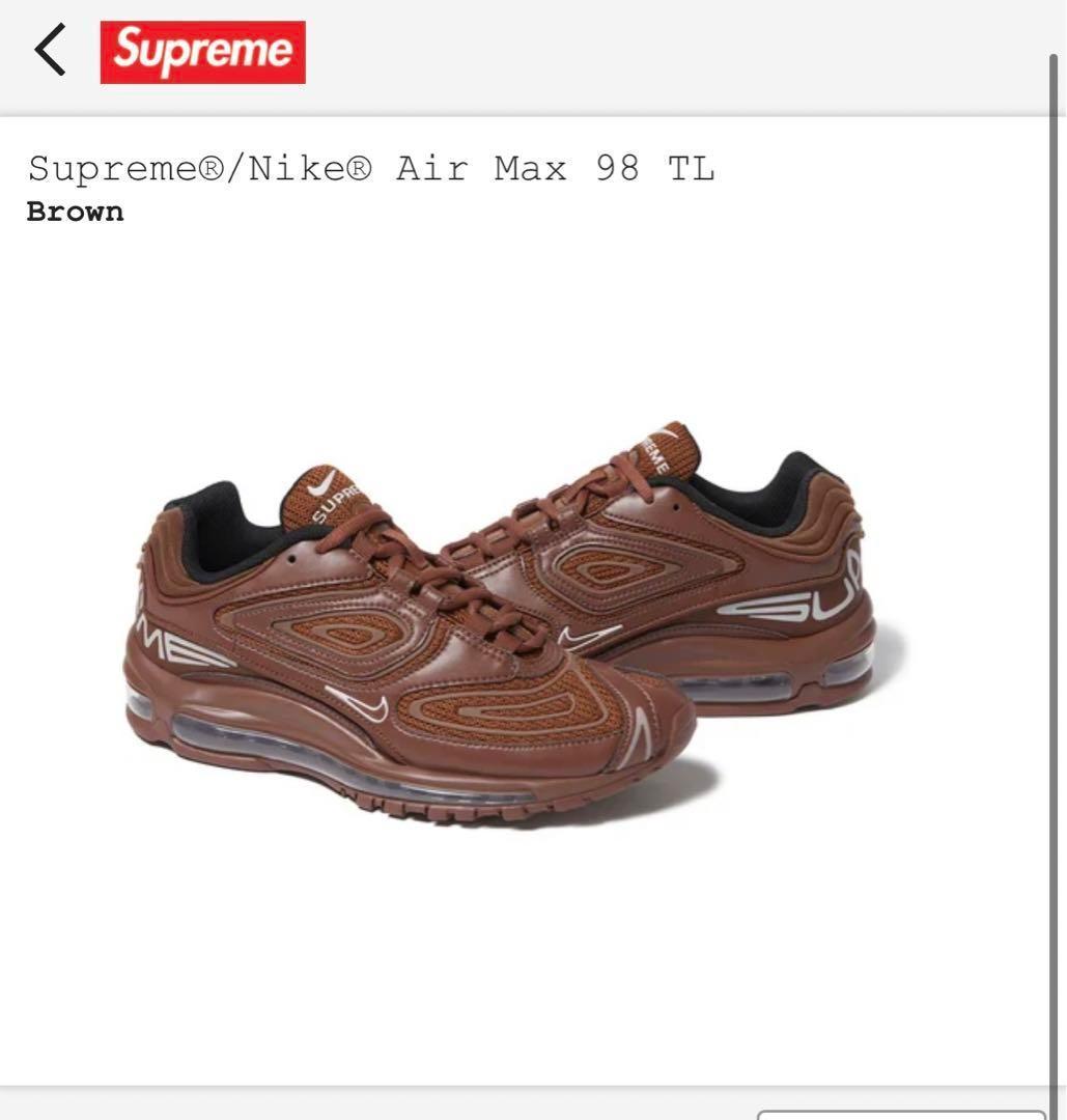 正規逆輸入品正規逆輸入品Supreme® Nike® Air Max 98 TL 26.5cm