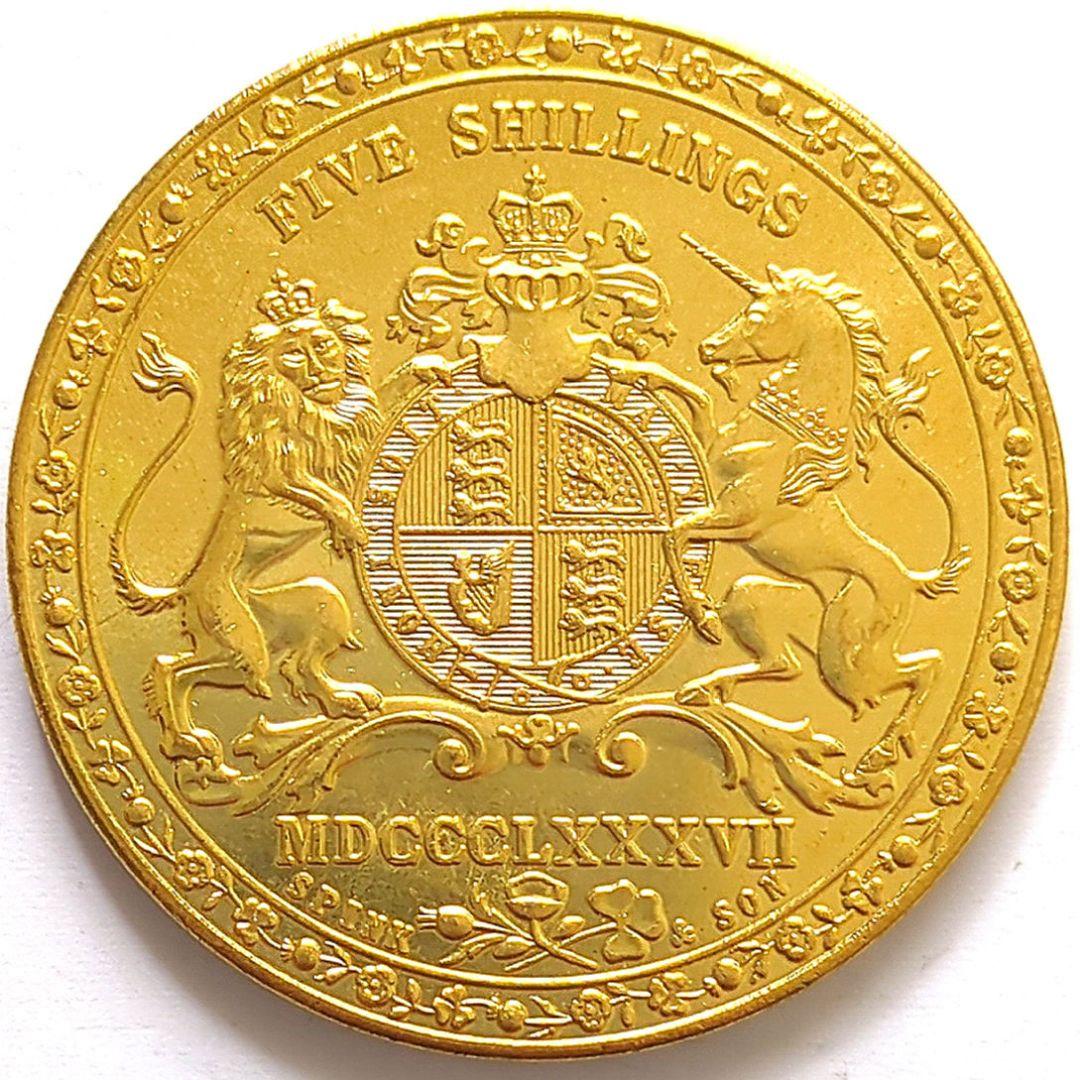 大英帝国 クイーン・ヴィクトリア FIVE SHILLINGS 金貨 A1246