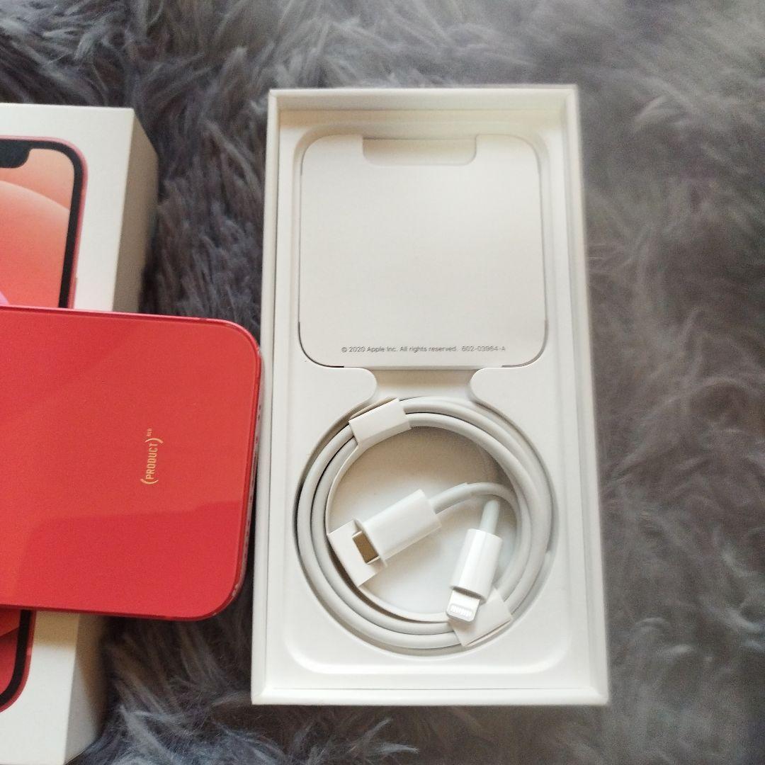 Apple iPhone 12 レッド 本体 充電ケーブル付き