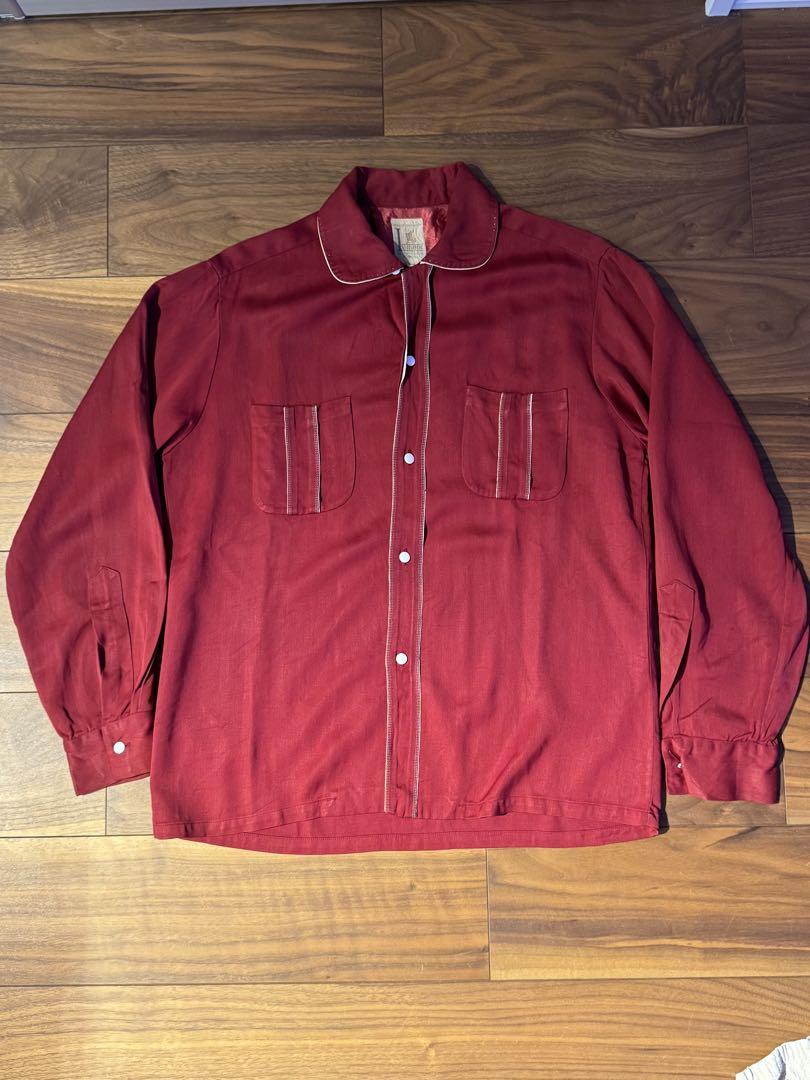 50s IVANHOE レーヨンギャバシャツ　ギャバジン　ヴィンテージ