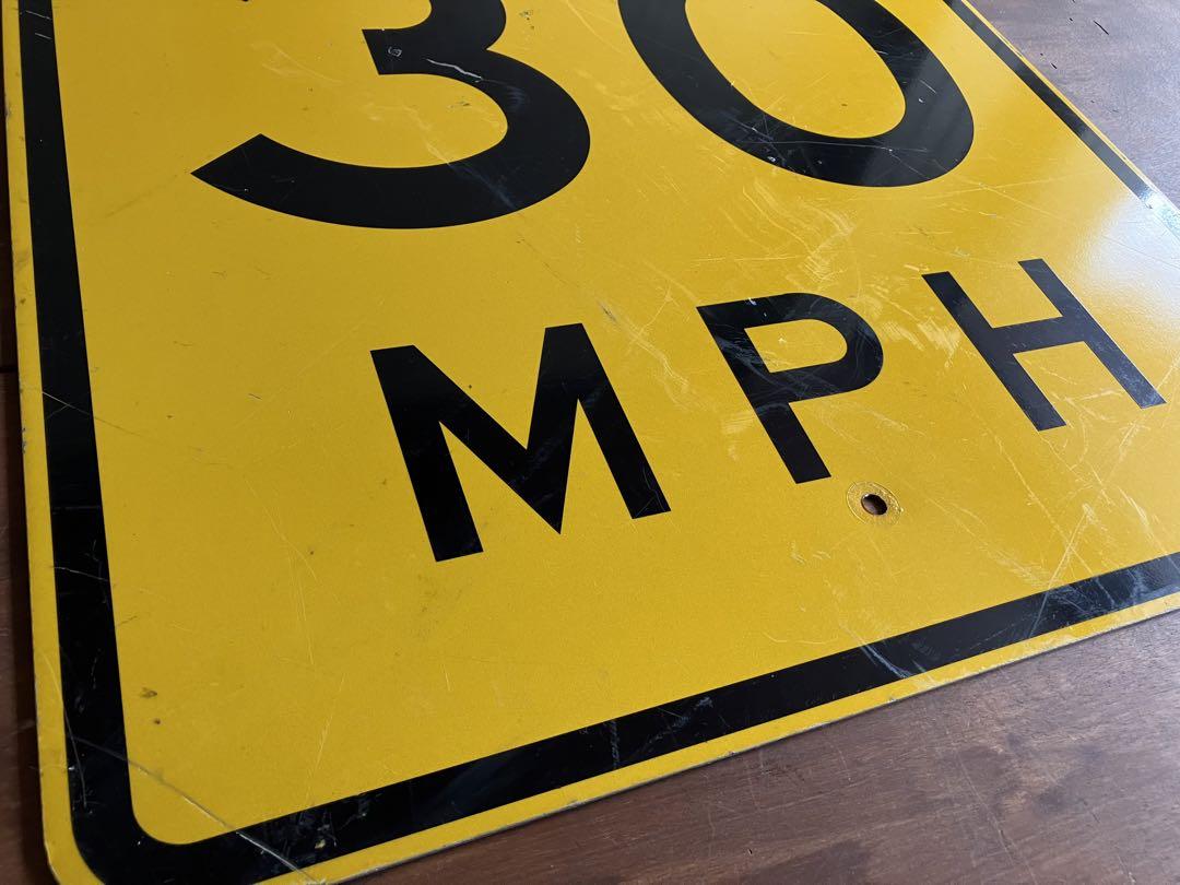 道路標識◆道路看板◆トラフィックサイン◆ロードサイン◆ストリート◆30MPH