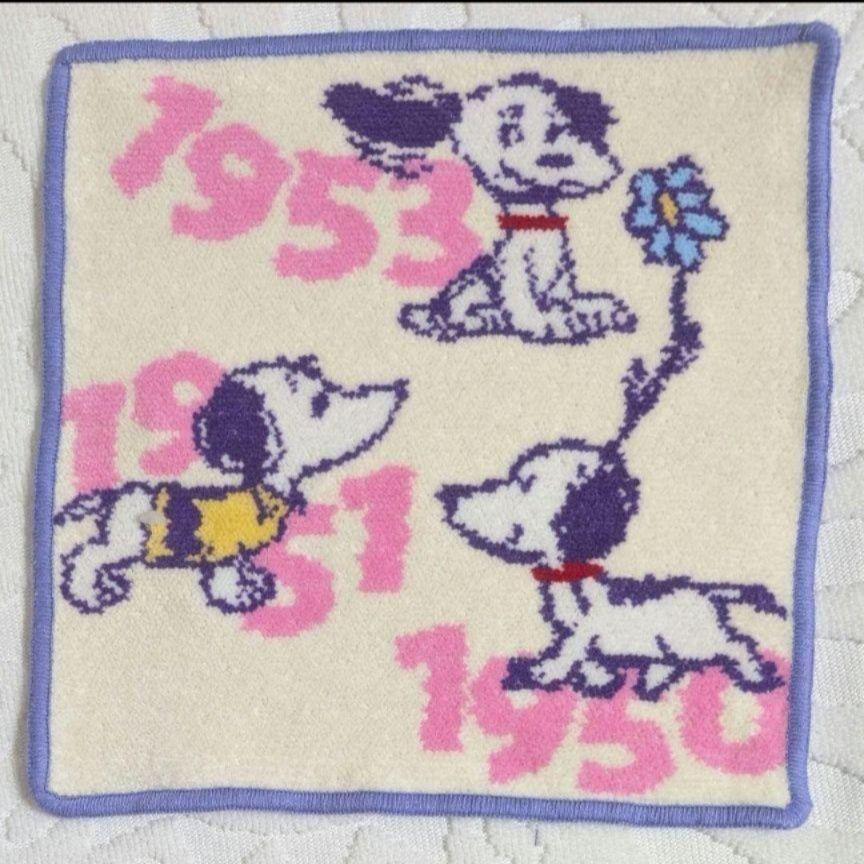 PLAZA限定 スヌーピー PEANUTS シェニール織タオルハンカチ
