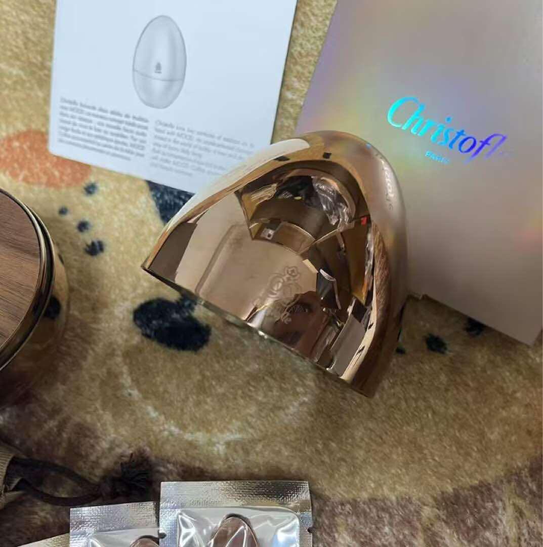 Christofle エスプレッソスプーン 6本セット ローズゴールド。