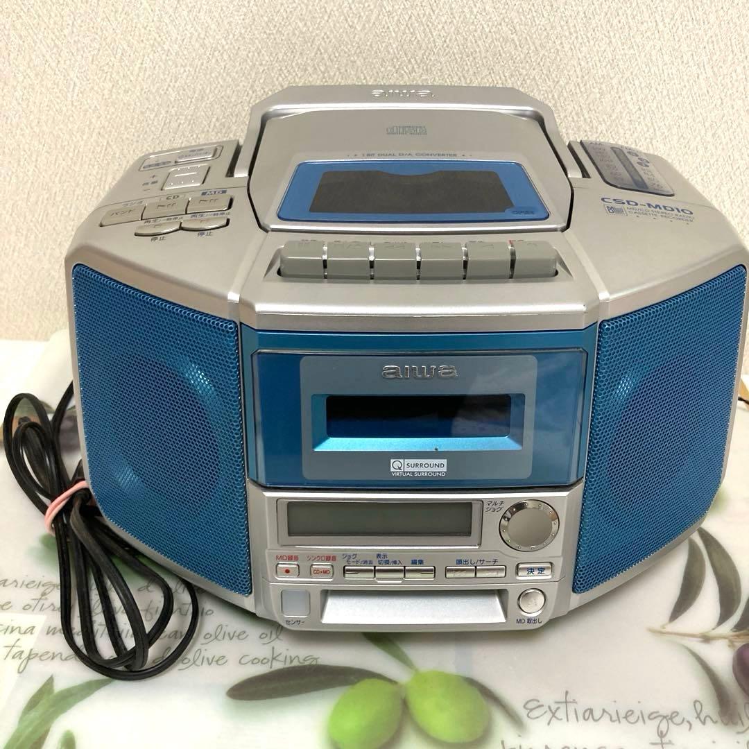 アイワ AIWA CD MD ステレオ ラジカセ CSD-MD10