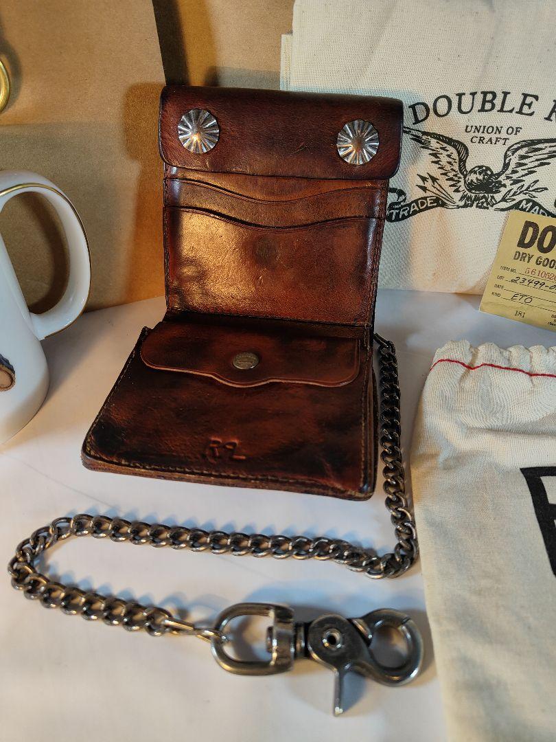 【美品】RRL　ダブルアールエル　高級コンチョウォレット チェーン付　本革正規品