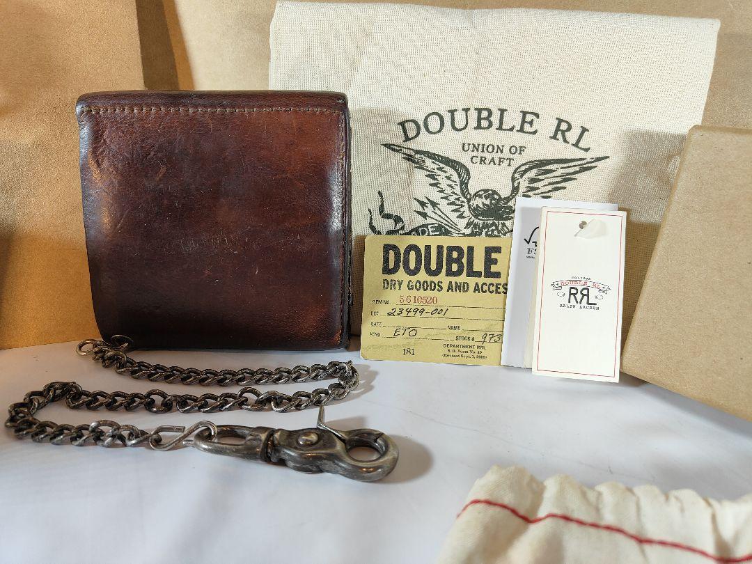 【美品】RRL　ダブルアールエル　高級コンチョウォレット チェーン付　本革正規品
