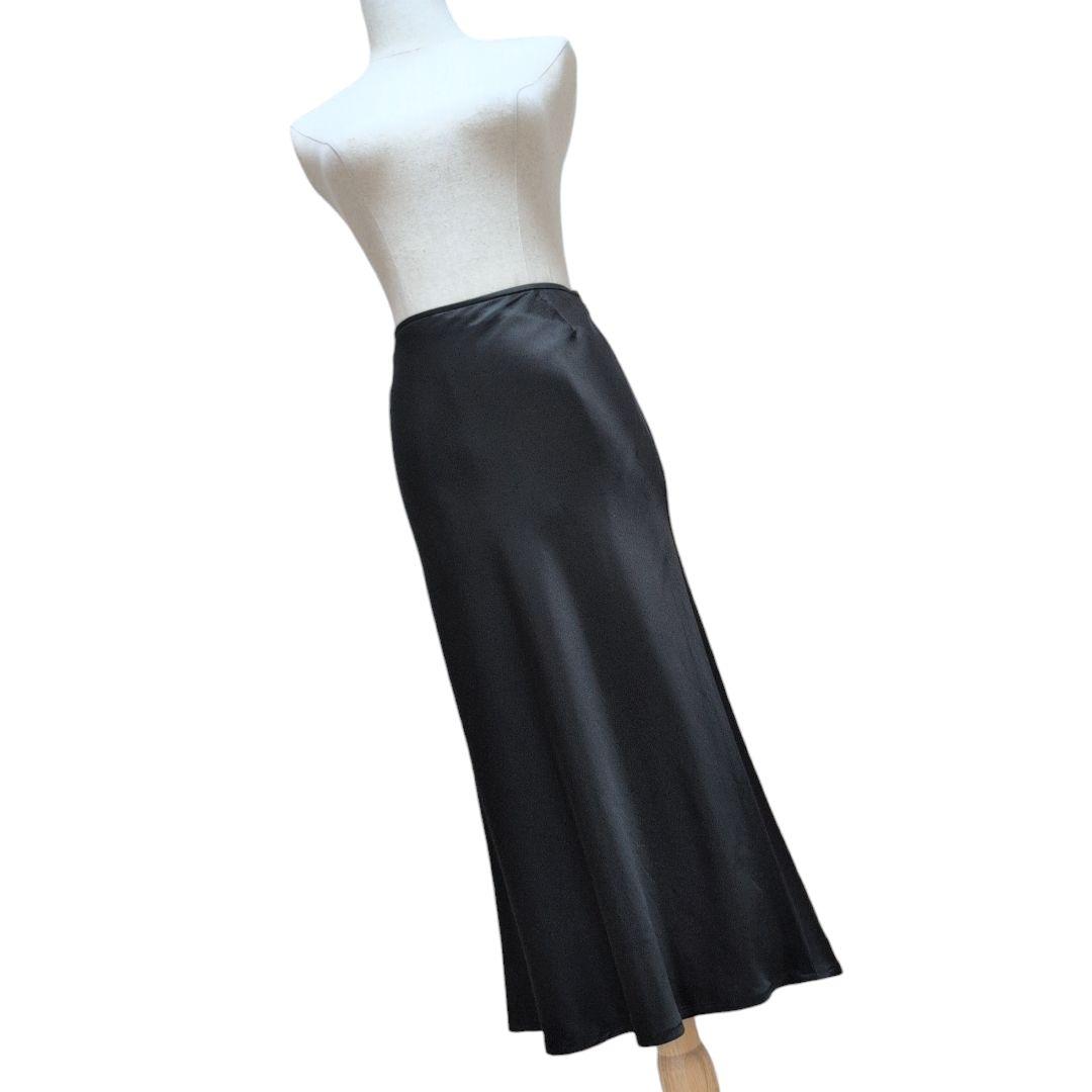 ★極美品★自由区【42】ロングスカート フレアスカート 大きいサイズ ブラック ☆極美品☆自由区【42】ロングスカート フレアスカート 大きい