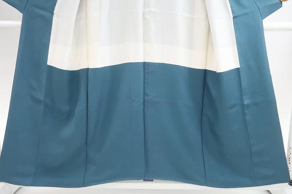 かがでしょ⊸ 豪華4点セット 帯締め 未使用 京友禅 青 正絹 r9vO1-m23994892354 美品 訪問着 袋帯 帯揚 らずに