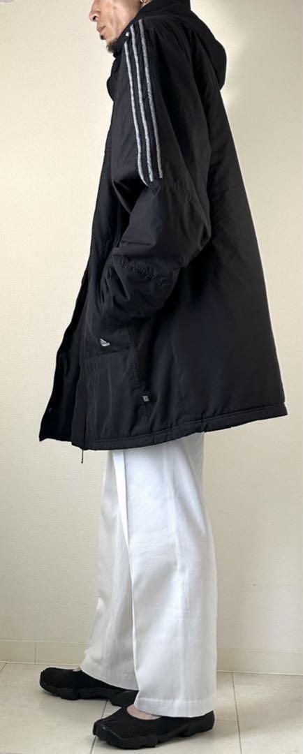 90s〜adidas down bench coat three stripes