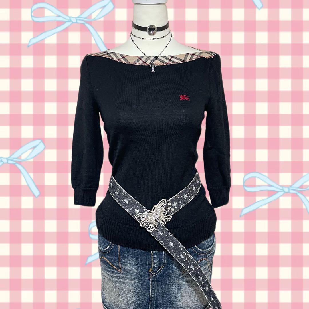 バーバリーブルーレーベル y2k平成ギャル フェアリーグランジ カットソー 美品