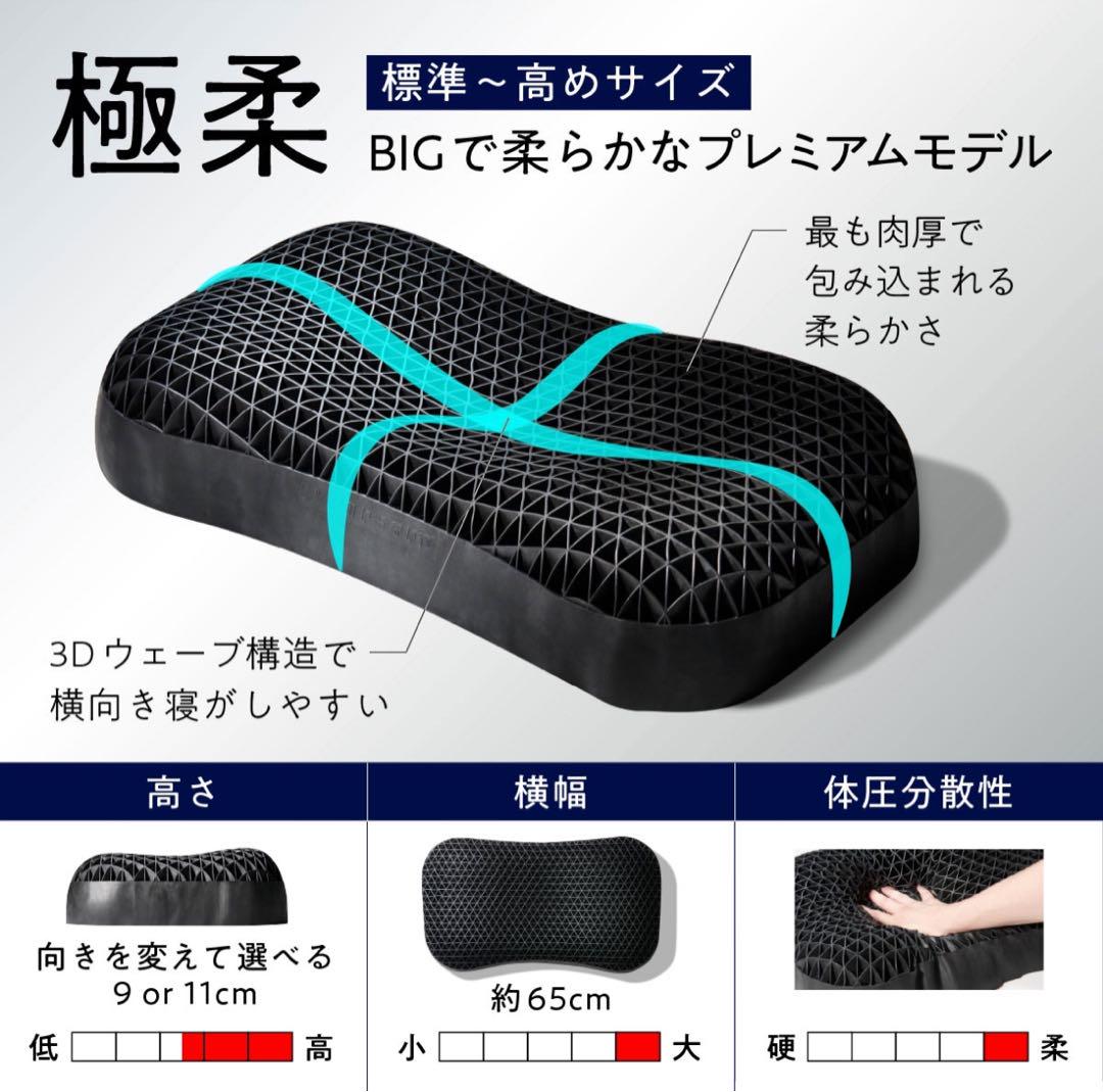 【新品未開封】ヒツジのいらない枕　極柔　ブラックレーベル