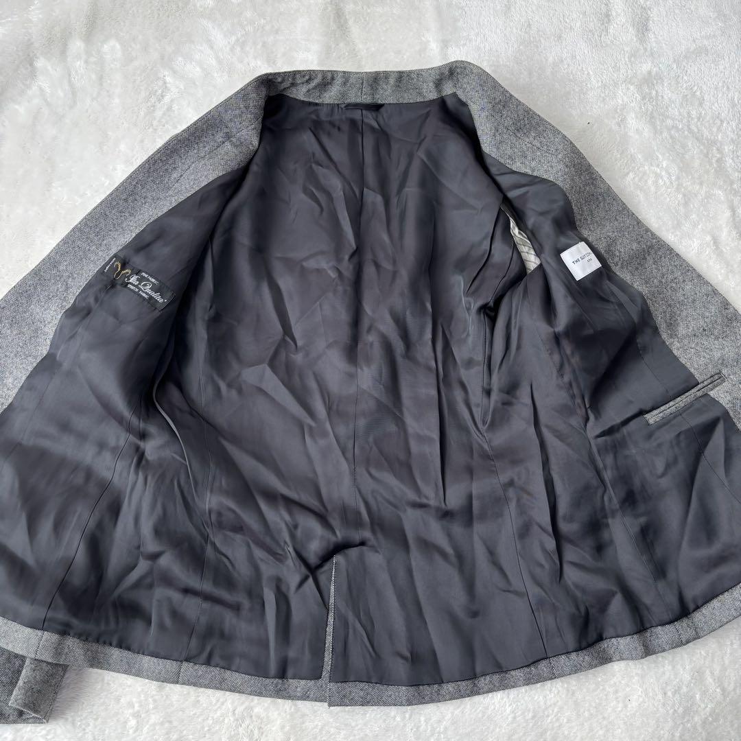 THE SUIT COMPANY　パンツスーツ　ノーカラー　グレー　大きいサイズ