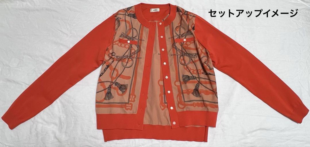 ROPÉ ヴィンテージスカーフ柄ニット