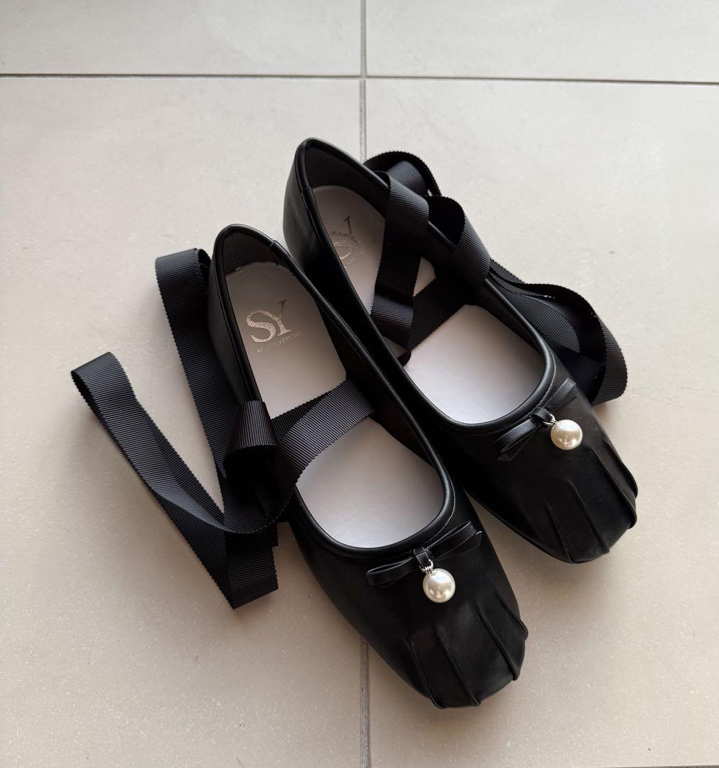 UNITED ARROWS ＜SY＞トゥタックチャームバレエ フラット10●↑