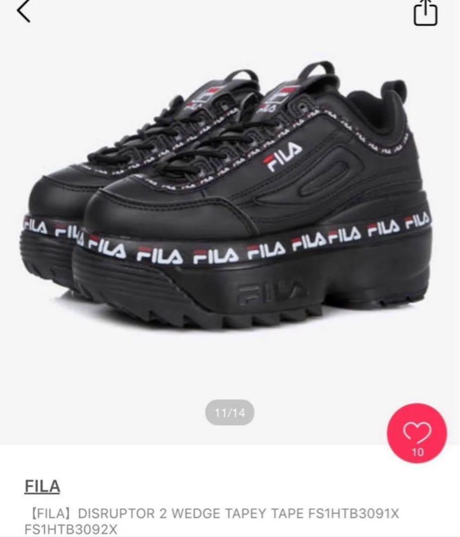 FILA ロゴ スニーカー　海外限定 厚底　即完売品